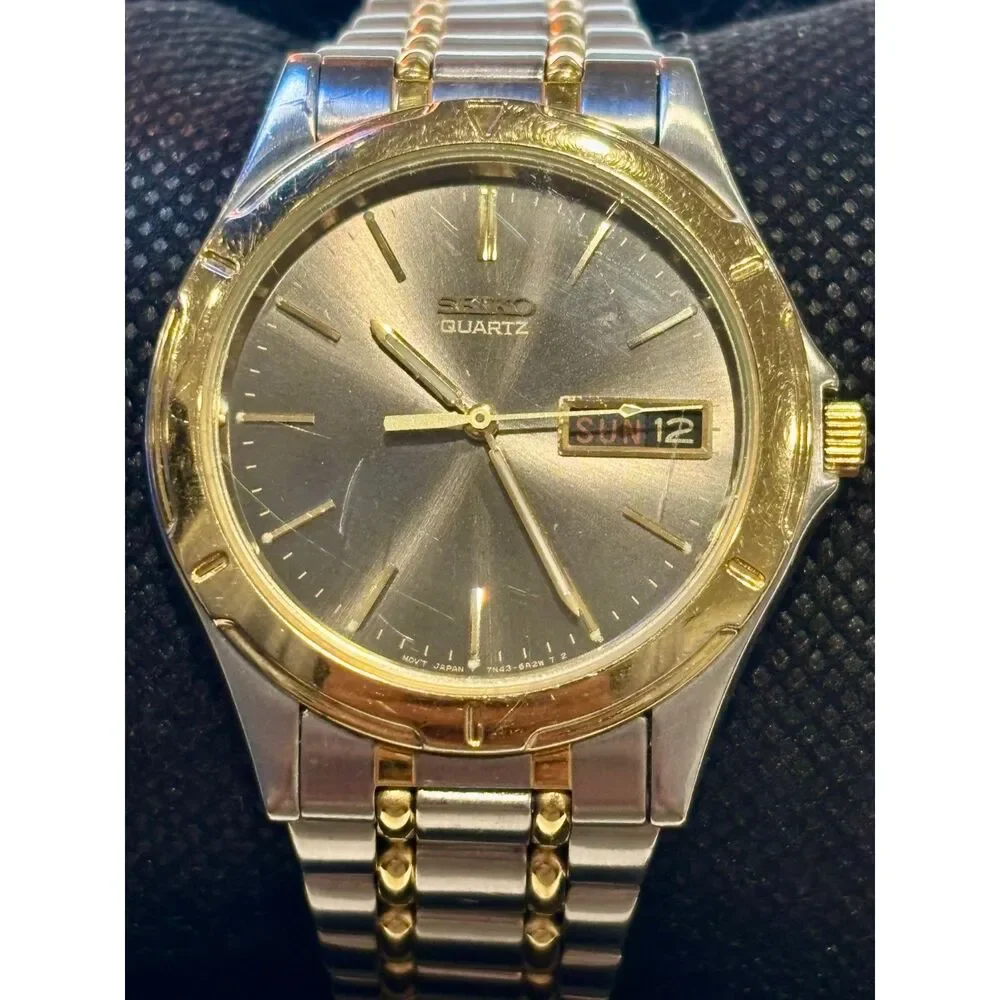 Vintage Seiko Two-Tone Day-Date Quartz Watch
